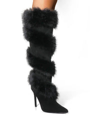 Holly Feather Over the Knee High Boots
