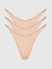 Rising Star Liquid Satin Thong 3 Pack