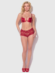 Mabel Crotchless Lace Up Back Cheeky