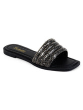 Jennifer Rhinestone Slide Sandals