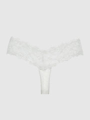 Bridget Stretch Cotton & Lace Thong