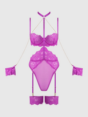 Arianna Lace & Chains Thigh Garter Teddy