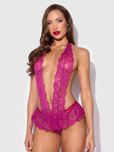 Rosalind Lace Crotchless & Pearl Teddy