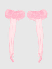 Chiffon Long Glove With Puff
