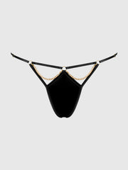 Emery Liquid Satin & Chain G-String