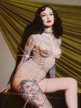 Pia Shine Mesh & Rhinestone Chemise & G-String Set