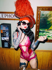 Rosalind Satin & Lace Crotchless Teddy