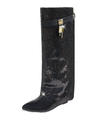 Maria Drape Over Knee Wedge Boots
