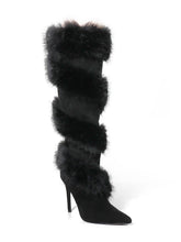 Holly Feather Over the Knee High Boots
