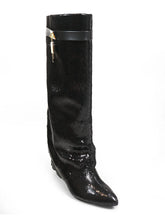 Maria Drape Over Knee Wedge Boots