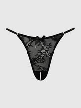 Pia Lace Crotchless Side Slider Thong