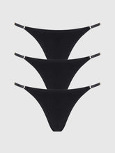 Bailey Stretch Cotton Thong 3 Pack
