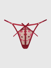 Angelica Lips Embroidery G-String