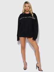 This Is My Lingerie Long Sleeve Crew Sweatshirt