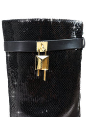 Maria Drape Over Knee Wedge Boots