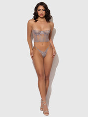 Wren Embroidered Tulip Demi Bustier