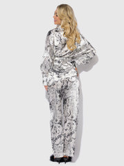 Scarlett Satin Long Sleeve Tie Top & Long Pant