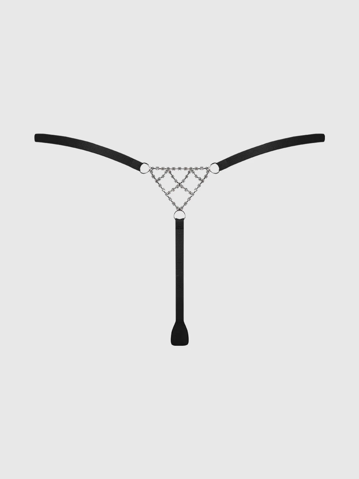 Rising Star Rhinestone Net Back G-String