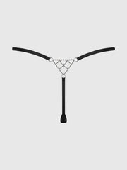 Rising Star Rhinestone Net Back G-String