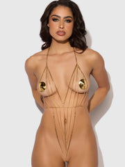Ziggy Chain Deep V-Plunge Teddy