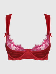 Rosalind Satin & Lace Satin Half Cup Bra