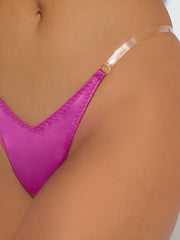 Petra Clear Side Slider Satin Thong 3 Pack