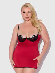 Lexi Lace Open Cup Strappy Back Chemise