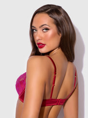 Rosalind Lace Bra With Satin Half Cup