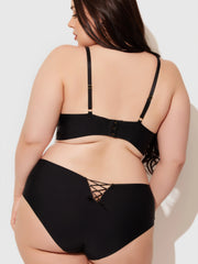 Natalia Micro Lace Up Plunge Push Up Bra