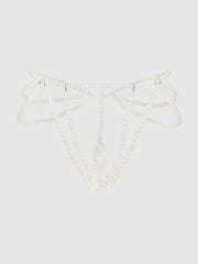 White Pearl Draped Panty