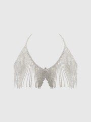 Ziggy Rhinestone Dangle V-Neck Bra