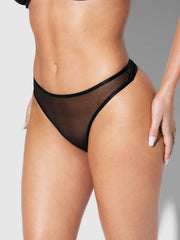 Vivienne Crotchless Mesh Thong