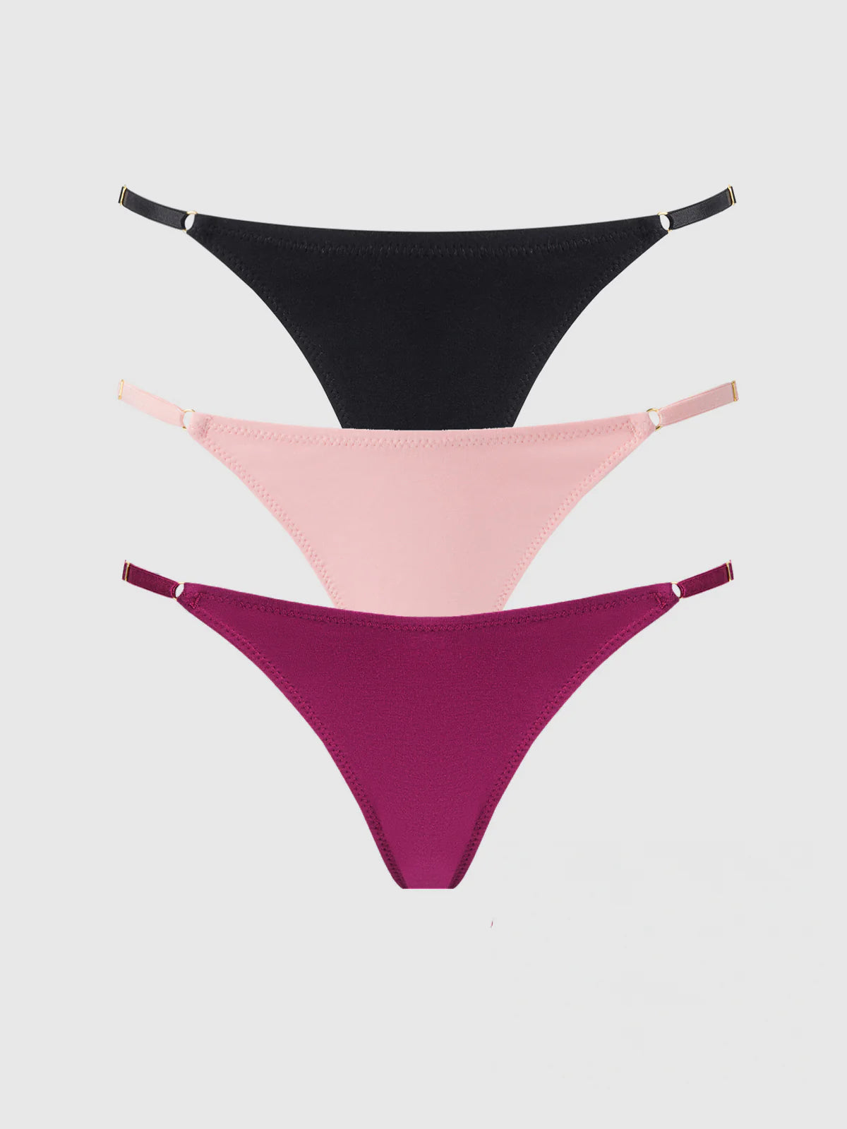 Bailey Stretch Cotton Thong 3 Pack