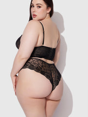Vivian Lace V Front Longline Push Up Bra