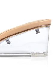 Lora Transparent Mule Wedges