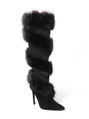 Holly Feather Over the Knee High Boots