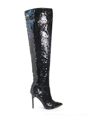 Vitoria Sequin Knee High Boots