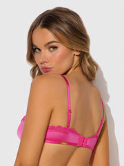 Neev Lace  & Oilslick Push Up Half Up Bandeau Bra