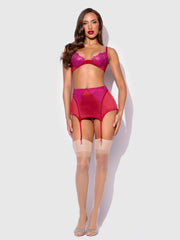 Rosalind Lace & Satin Open Back Garter Skirt
