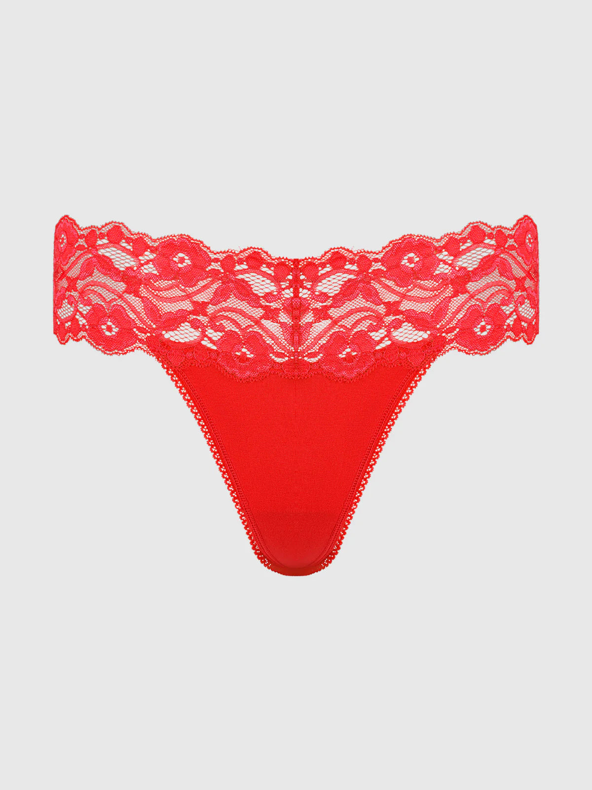 Bridget Stretch Cotton & Lace Thong