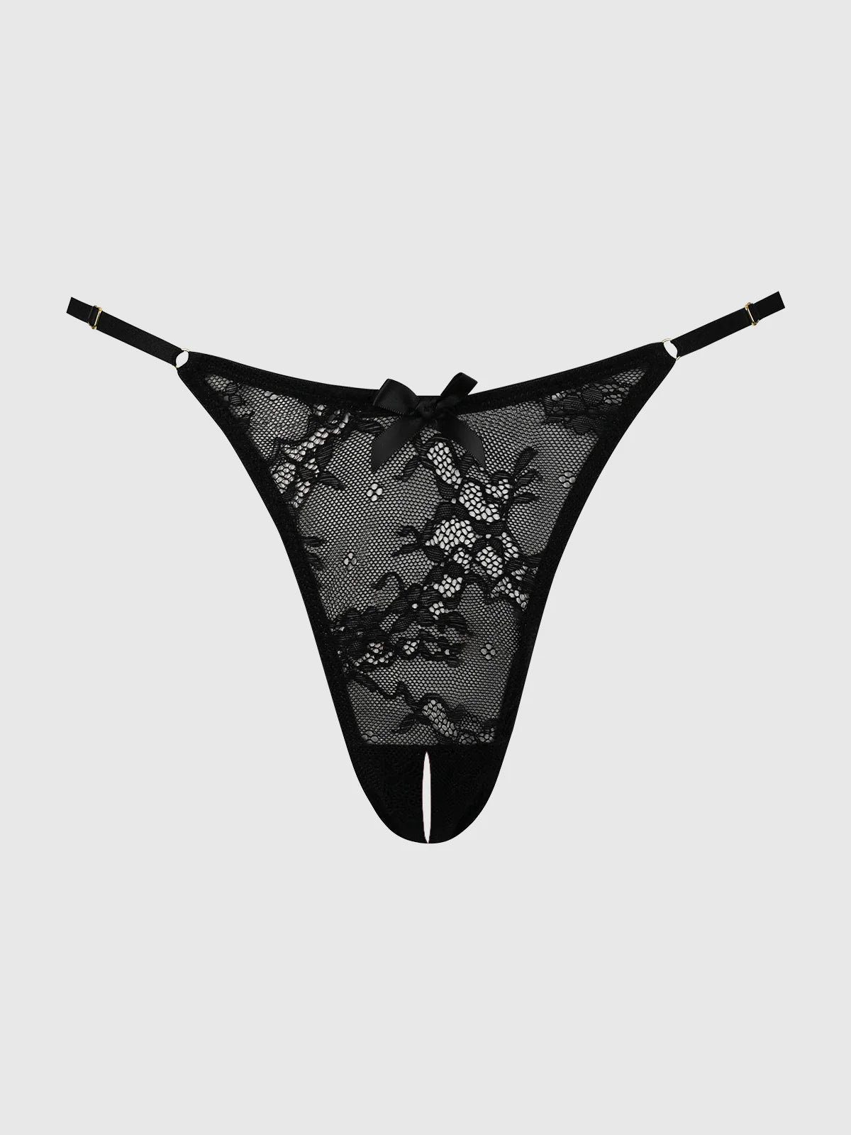 Pia Lace Crotchless Side Slider Thong