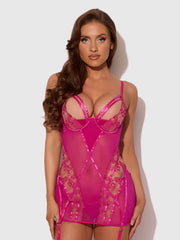 Venus Lace Strappy Chemise & G-String Set