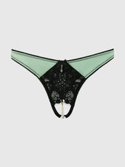 Lexi Lace Liquid Satin Open Back Hipster