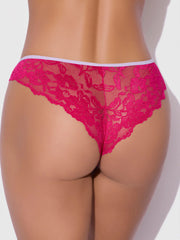 Mabel Lace Up Front Crotchless Tanga
