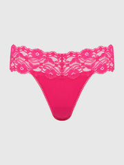 Bridget Stretch Cotton & Lace Thong