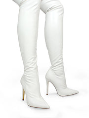 Gisele Stretchy Overknee Heeled Boots