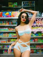 Neev Oil Slick Unlined Bandeau Bra