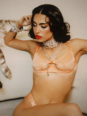 Pia Unlined Cutout Mesh Bra