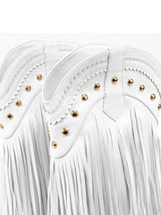 Lizzy Stud Fringe Bootie