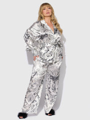 Scarlett Satin Long Sleeve Tie Top & Long Pant